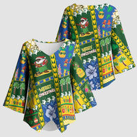 Solomon Islands Christmas Kimono Sleeve Blouse Festive Beach Vibes - Polynesian Pride