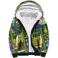 Solomon Islands Christmas Sherpa Hoodie Festive Beach Vibes - Polynesian Pride