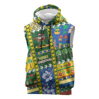 Solomon Islands Christmas Sleeveless Hoodie Festive Beach Vibes - Polynesian Pride