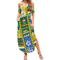 Solomon Islands Christmas Summer Maxi Dress Festive Beach Vibes - Polynesian Pride
