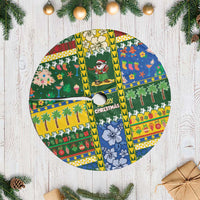 Solomon Islands Christmas Tree Skirt Festive Beach Vibes - Polynesian Pride