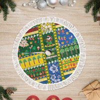 Solomon Islands Christmas Tree Skirt Festive Beach Vibes - Polynesian Pride