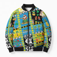 Tuvalu Christmas Bomber Puffer Jacket Festive Beach Vibes - Polynesian Pride