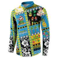 Tuvalu Christmas Button Sweatshirt Festive Beach Vibes - Polynesian Pride