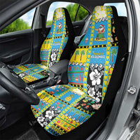 Tuvalu Christmas Car Seat Cover Festive Beach Vibes - Polynesian Pride