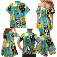 Tuvalu Christmas Family Matching Mermaid Dress and Hawaiian Shirt Festive Beach Vibes - Polynesian Pride