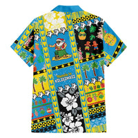 Tuvalu Christmas Family Matching Off Shoulder Maxi Dress and Hawaiian Shirt Festive Beach Vibes - Polynesian Pride
