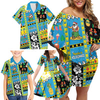 Tuvalu Christmas Family Matching Off Shoulder Short Dress and Hawaiian Shirt Festive Beach Vibes LT05 - Polynesian Pride
