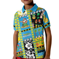 Tuvalu Christmas Kid Polo Shirt Festive Beach Vibes - Polynesian Pride