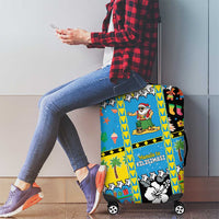 Tuvalu Christmas Luggage Cover Festive Beach Vibes - Polynesian Pride