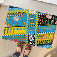 Tuvalu Christmas Rubber Doormat Festive Beach Vibes - Polynesian Pride