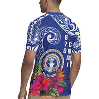 Hafa Adai Northern Mariana Islands Rugby Jersey Polynesian Tribal Pattern