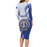 Personalized Northern Mariana Islands Long Sleeve Bodycon Dress CNMI Seal