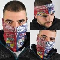 Rugby Samoa And Tonga Neck Gaiter Toa Samoa With Mate Maa - Polynesian Pride