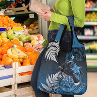 New Zealand Huia Bird Grocery Bag Aotearoa Maori Pattern