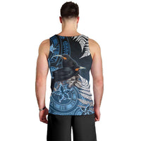 New Zealand Huia Bird Men Tank Top Aotearoa Maori Pattern