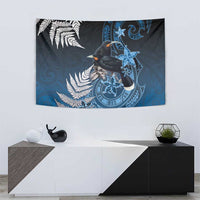 New Zealand Huia Bird Tapestry Aotearoa Maori Pattern