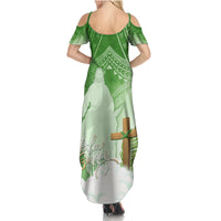 Happy Palm Sunday Family Matching Summer Maxi Dress and Hawaiian Shirt With Polynesian Pattern LT05 - Polynesian Pride