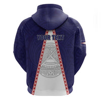 Personalised American Samoa Flag Day Zip Hoodie Flag Style