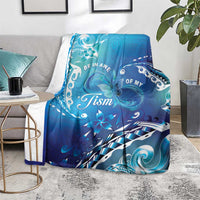 Polynesia Autism Awareness Blanket Be In Awe Of My 'Tism