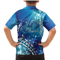 Polynesia Autism Awareness Family Matching Mermaid Dress and Hawaiian Shirt Be In Awe Of My 'Tism