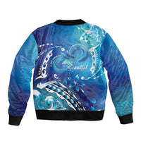 Polynesia Autism Awareness Sleeve Zip Bomber Jacket Be In Awe Of My 'Tism