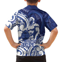 Guam Chief Kepuha Family Matching Off The Shoulder Long Sleeve Dress and Hawaiian Shirt Chamorro Pride LT05 - Polynesian Pride