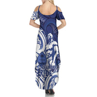 Guam Chief Kepuha Family Matching Summer Maxi Dress and Hawaiian Shirt Chamorro Pride