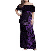 Personalised Lupus Warrior Family Matching Off Shoulder Maxi Dress and Hawaiian Shirt Never Give Up Polynesian Style