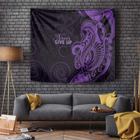 Lupus Warrior Tapestry Never Give Up Polynesian Style