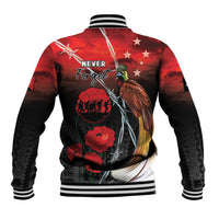 Papua New Guinea Remembrance Day Baseball Jacket Lest We Forget
