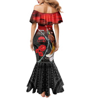 Papua New Guinea Remembrance Day Family Matching Mermaid Dress and Hawaiian Shirt Lest We Forget LT05 - Polynesian Pride