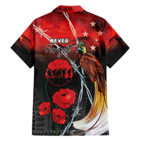 Papua New Guinea Remembrance Day Family Matching Off Shoulder Short Dress and Hawaiian Shirt Lest We Forget LT05 - Polynesian Pride