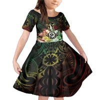 Vanuatu Happy Assumption Day Family Matching Mermaid Dress and Hawaiian Shirt