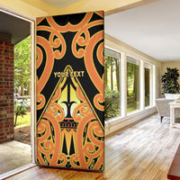Personalised New Zealand Te Tairawhiti Door Cover Maori Koru Pattern LT05 - Polynesian Pride