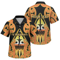 Personalised New Zealand Te Tairawhiti Family Matching Long Sleeve Bodycon Dress and Hawaiian Shirt Maori Koru Pattern LT05 Son's Shirt Orange - Polynesian Pride