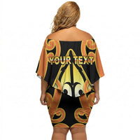 Personalised New Zealand Te Tairawhiti Off Shoulder Short Dress Maori Koru Pattern LT05 - Polynesian Pride