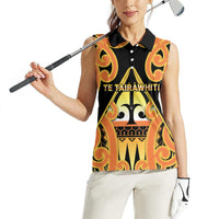 Personalised New Zealand Te Tairawhiti Women Sleeveless Polo Shirt Maori Koru Pattern LT05 - Polynesian Pride