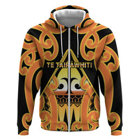 Personalised New Zealand Te Tairawhiti Zip Hoodie Maori Koru Pattern LT05 Zip Hoodie Orange - Polynesian Pride