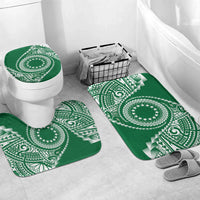 Cook Islands Gospel Day Bathroom Set Green Tribal Curves