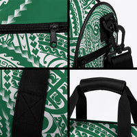 Cook Islands Gospel Day Duffle Bag Green Tribal Curves