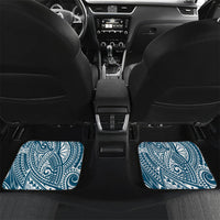 Cook Islands Gospel Day Car Mats Blue Tribal Curves