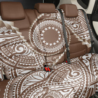 Cook Islands Gospel Day Back Car Seat Cover Brown Tribal Curves