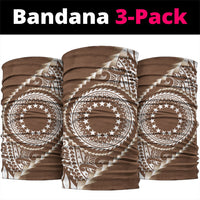 Cook Islands Gospel Day Neck Gaiter Brown Tribal Curves