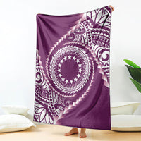 Cook Islands Gospel Day Blanket Maroon Tribal Curves LT05 - Polynesian Pride