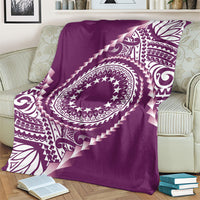 Cook Islands Gospel Day Blanket Maroon Tribal Curves LT05 - Polynesian Pride