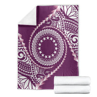 Cook Islands Gospel Day Blanket Maroon Tribal Curves LT05 - Polynesian Pride