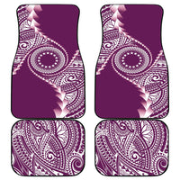 Cook Islands Gospel Day Car Mats Maroon Tribal Curves