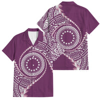 Cook Islands Gospel Day Family Matching Tank Maxi Dress and Hawaiian Shirt Maroon Tribal Curves