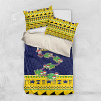 Tokelau Christmas Bedding Set Tokelauan Turtle Santa Sleigh